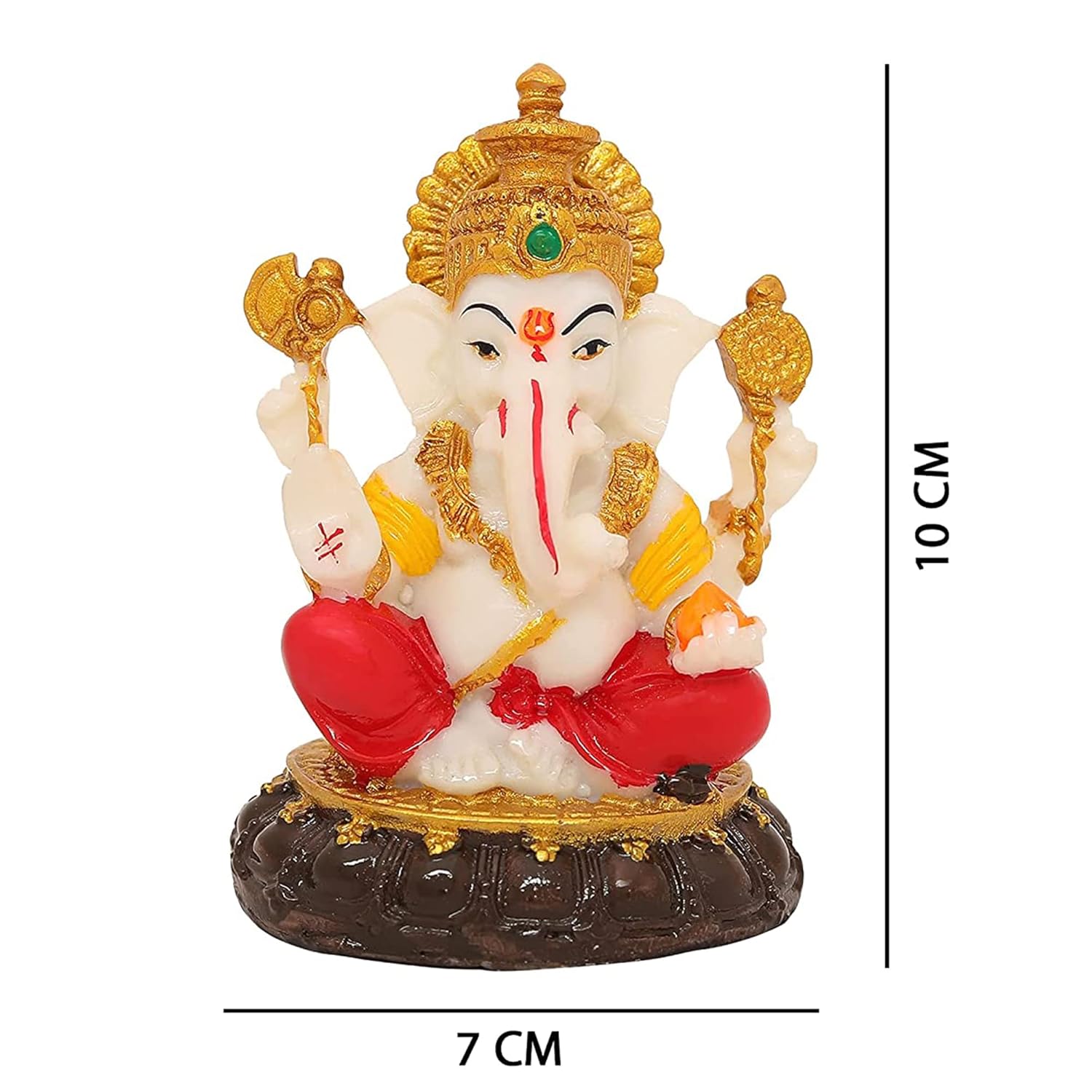 Lord Ganesha Murti Idol | for Car Dashboard Home Decor Living Room Pooja Room