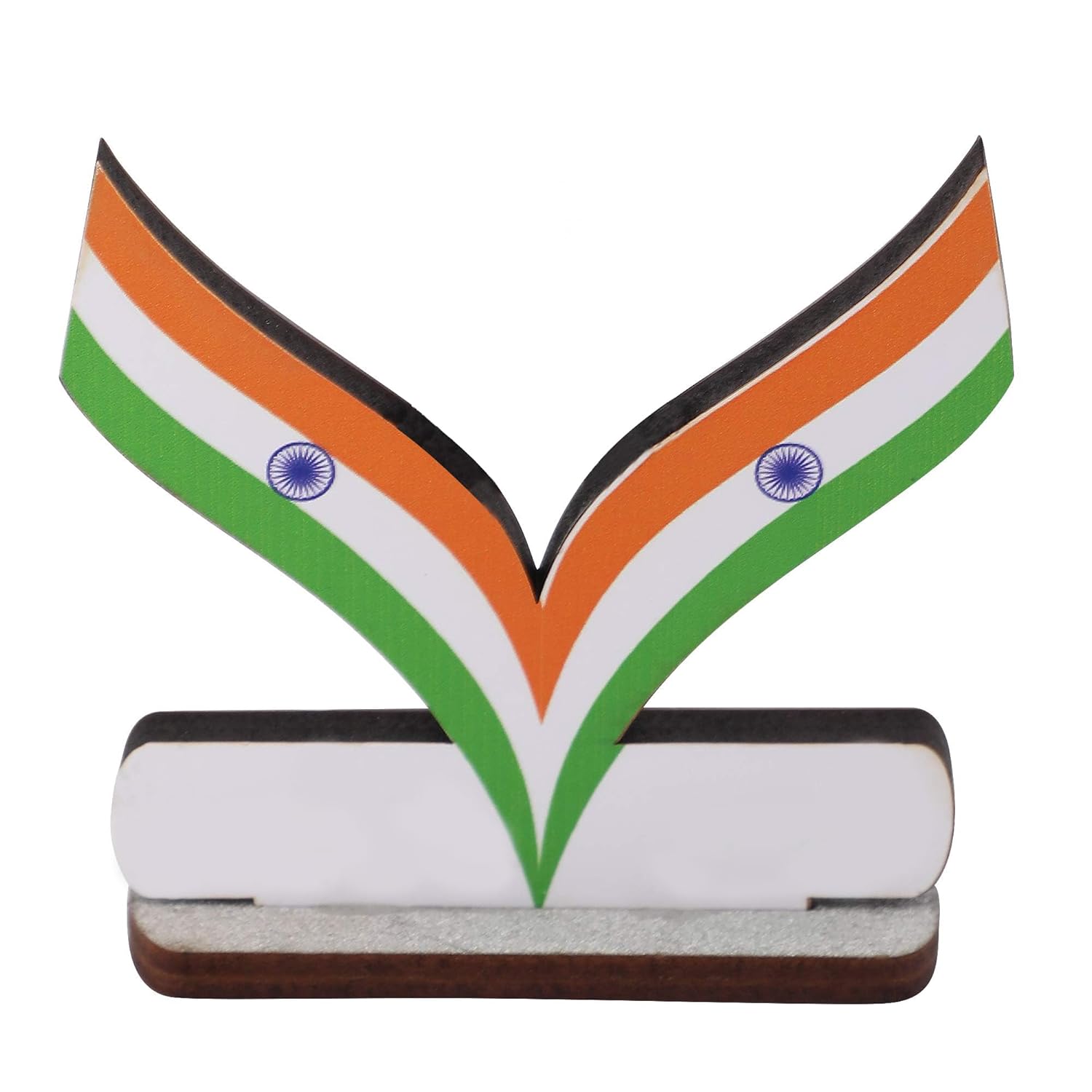 Indian Flags For Vehicle(Auto,Car,Bus,Truck) Dashboard, Home and Office Decor Flag with Triangle Shape with Stand