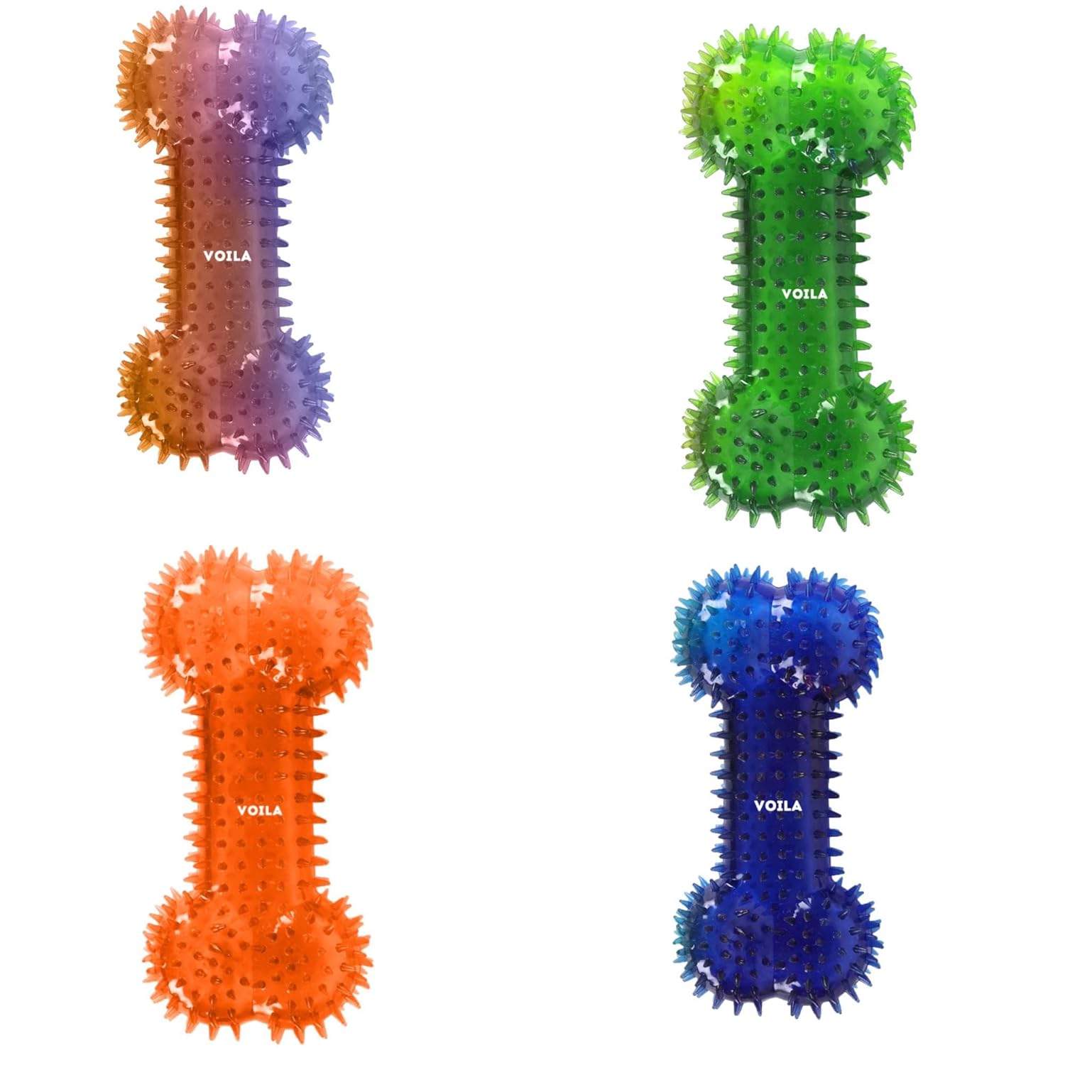 Spiky Bone Dog Toy Soft, Non-Toxic Rubber for Teeth & Gums || Ideal for Medium, Large & Extra Large Dogs