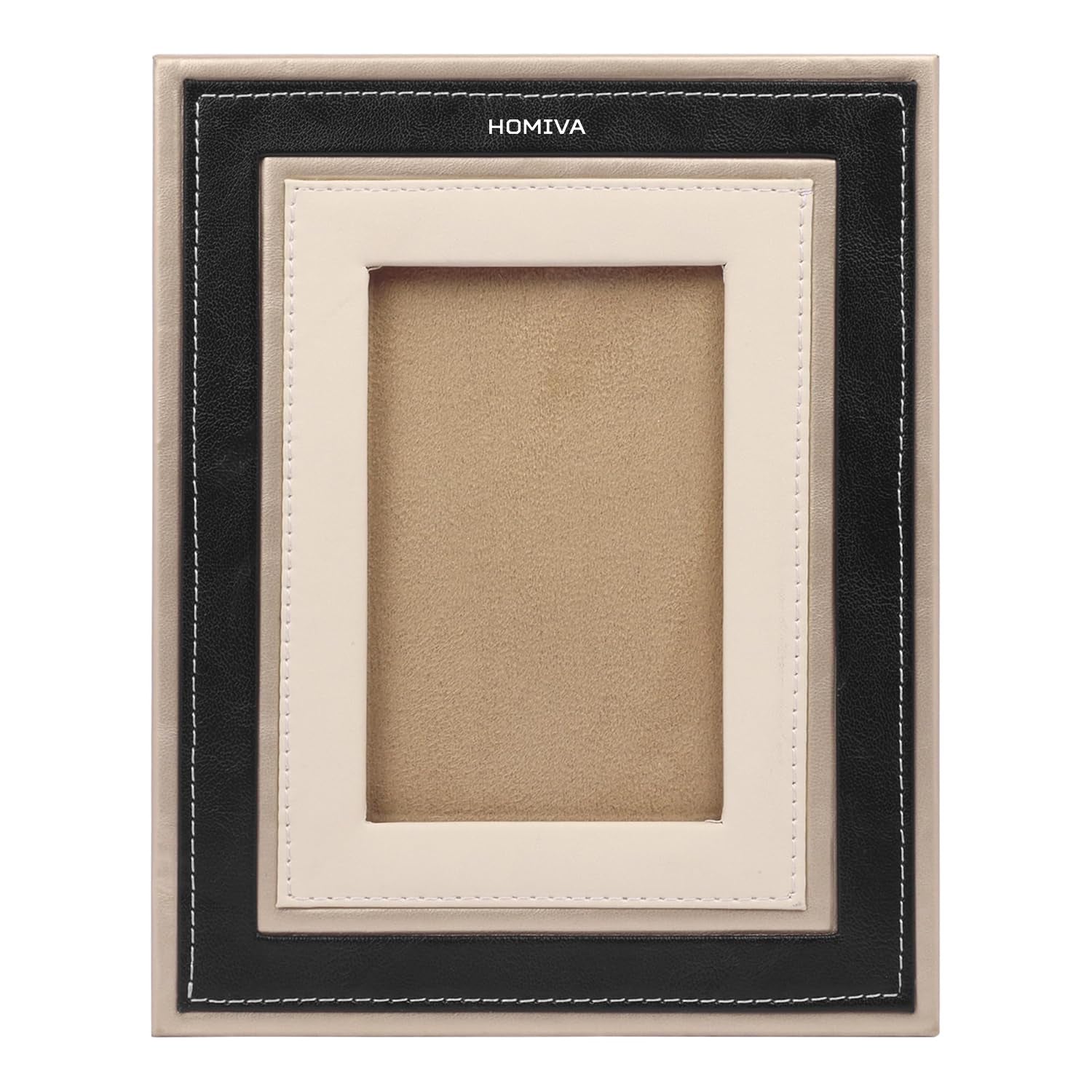 HOMIVA Leatherette Photo Frame – Elegant Decorative Picture Frame - Brown
