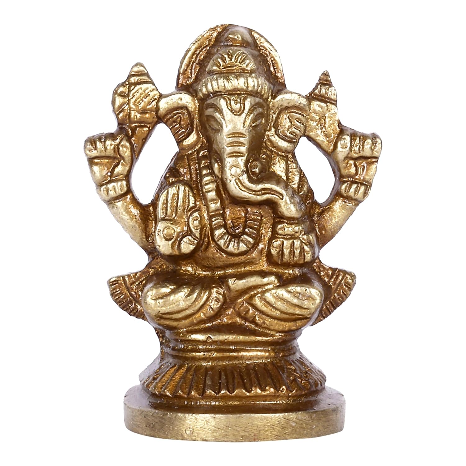 Brass Murti Statue Idol Figurine for Pooja Room Home Decor (Ganesh)