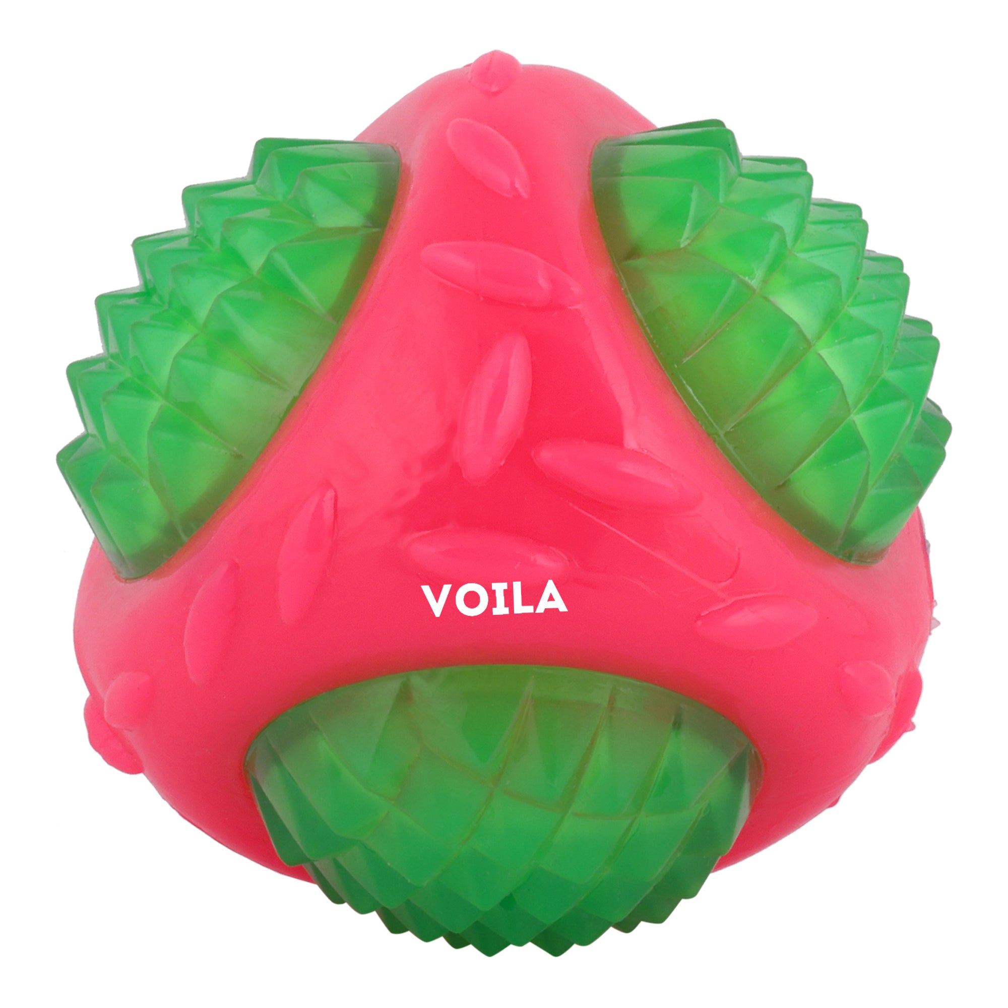 ZUFFIE Flashing Ball Dog Chew Toy for Small, Medium & Large Dogs - Green & Pink
