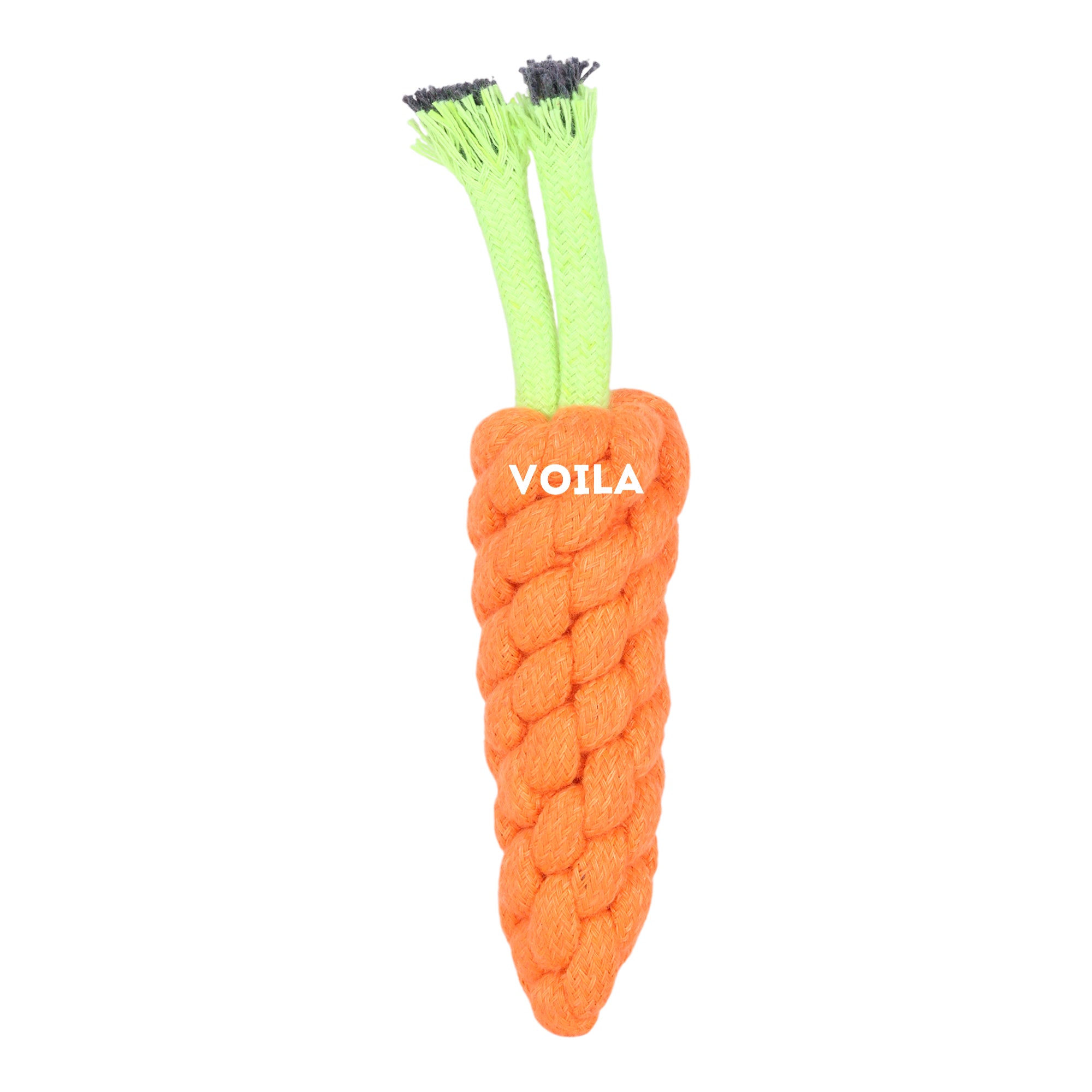 ZUFFIE Carrot Rope Dog Toy – Durable Cotton Chew Toy for Small & Medium Dogs- Orange