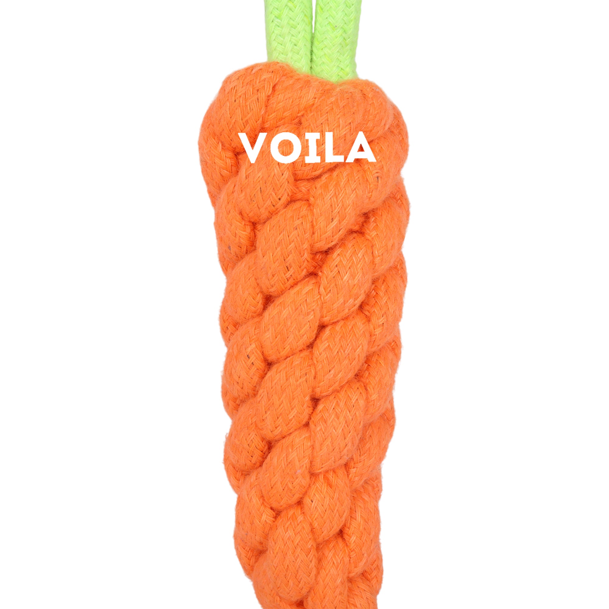 ZUFFIE Carrot Rope Dog Toy – Durable Cotton Chew Toy for Small & Medium Dogs- Orange