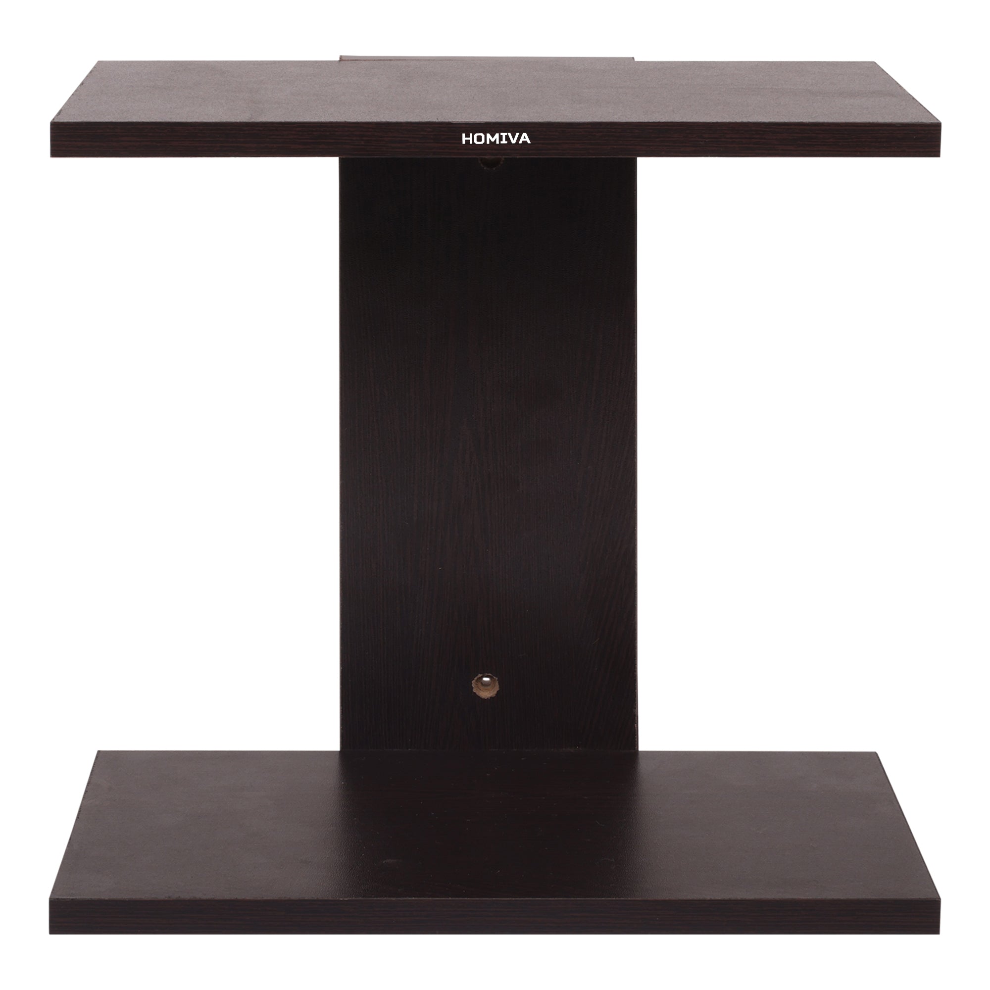 HOMIVA DIY Compact T-shaped wooden wall-mounted shelf - Dark Brown