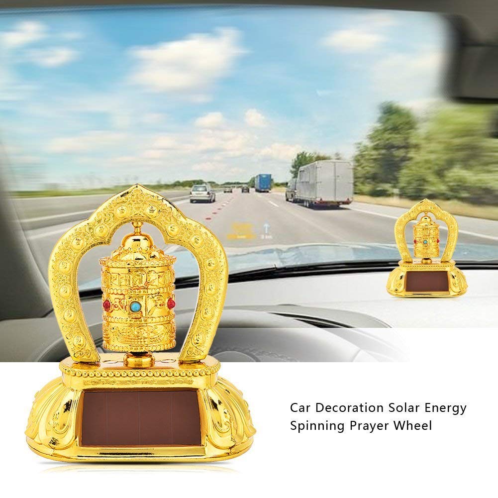 Tibetan Solar Powered Rotating Prayer Wheel || for Table and  Vehicle(Auto,Car,Bus,Truck) Dashboard