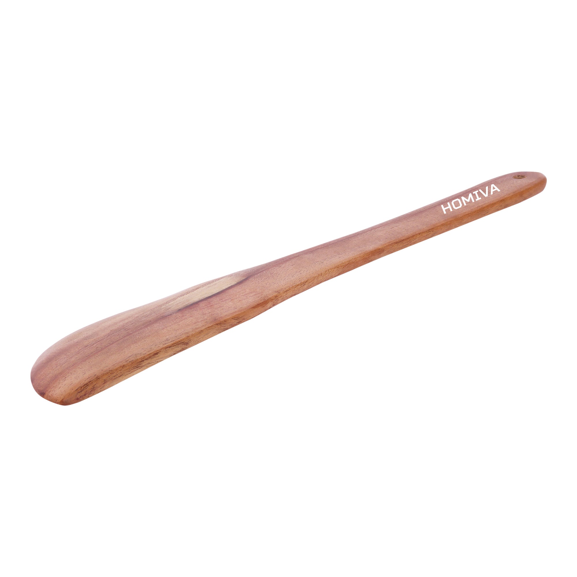 HOMIVA Neem Wooden Spatula for Cooking. Wooden Turner for Non-Stick & Cast Iron Cookware | Kitchen Utensil | Natural Wood Spreader for Roti, Dosa, Chapati & More