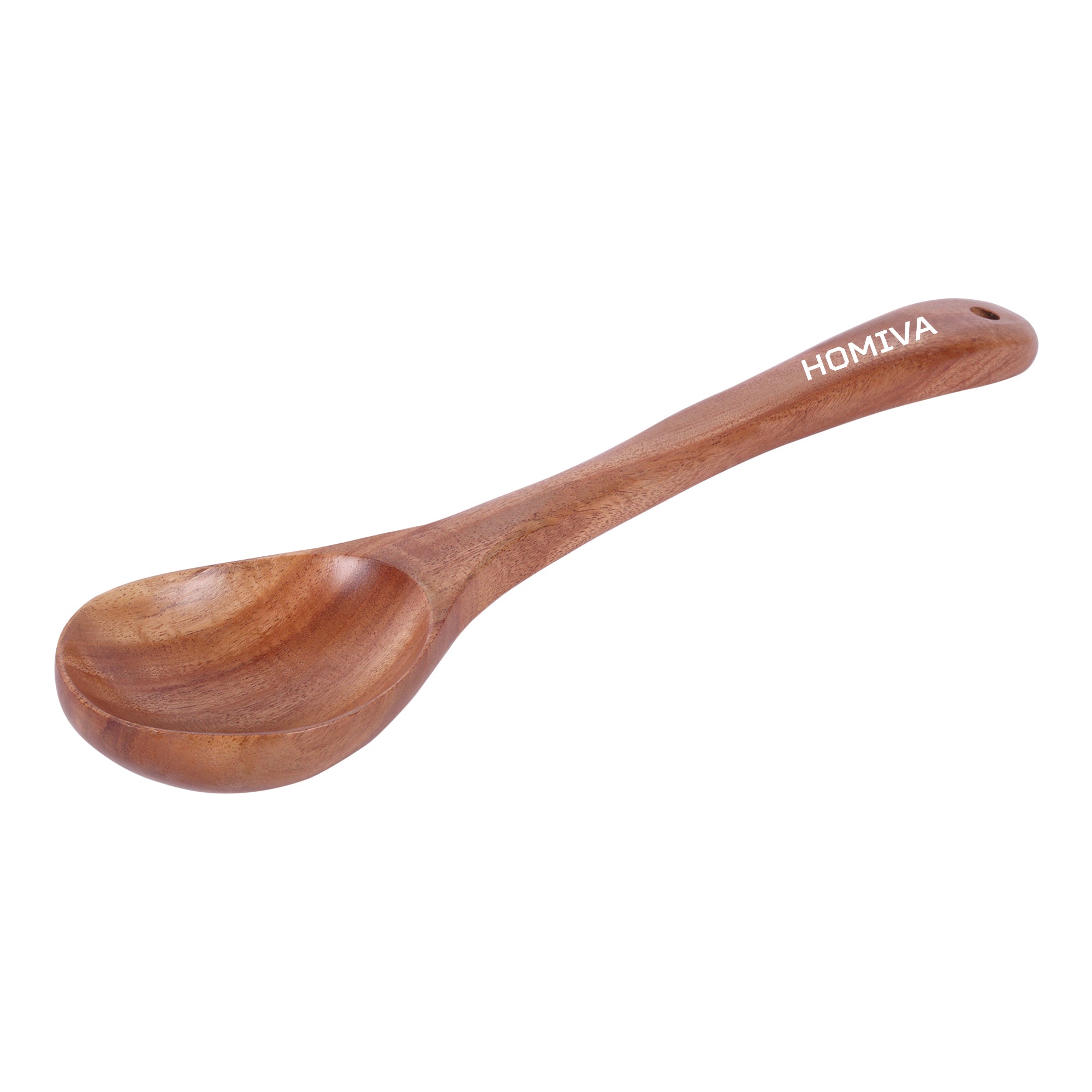 HOMIVA Premium Neem Wooden Cooking Spoon  Heat Resistant & Kitchen Utensil for Cooking, Baking & Stirring