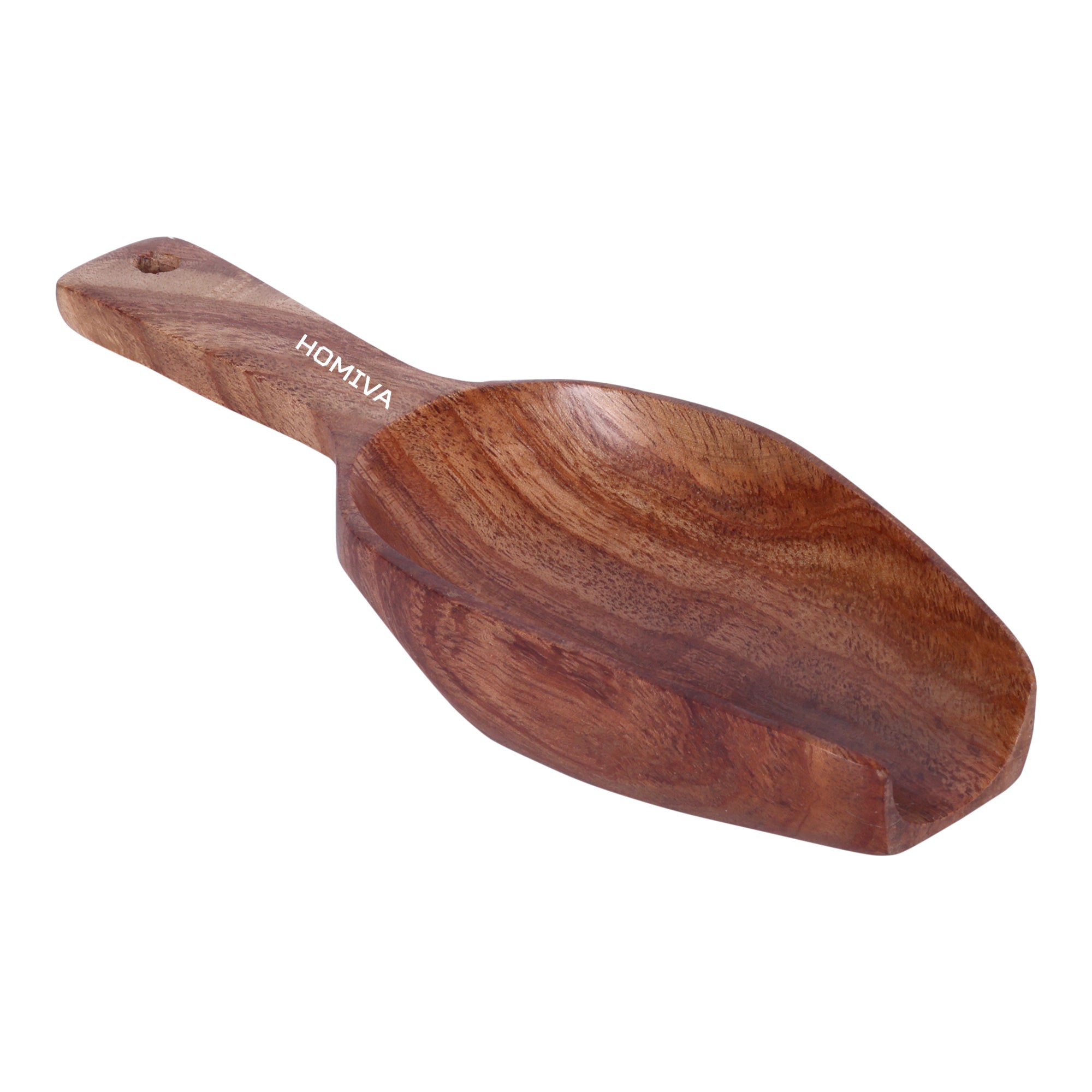 HOMIVA Neem Wood Grain Scoop Wooden Scoop for Rice, Pulses & Flour ,Perfect for Kitchen & Storage Bins