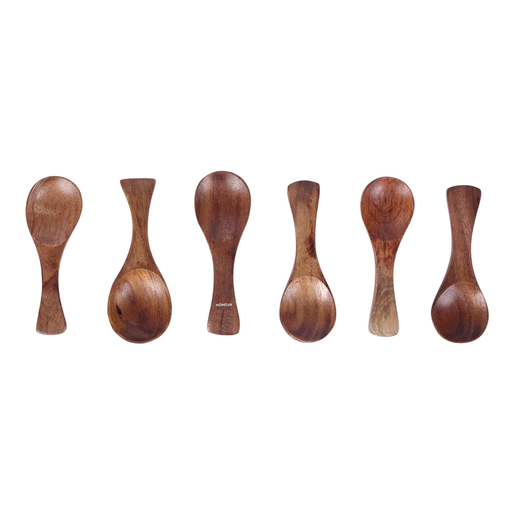 HOMIVA Neem Wooden Spoon Set for Healthy and Eco-Friendly Kitchen | Generally Used for Salt, Spices, Sugar, Coffee, Tea, Herbs & Many More