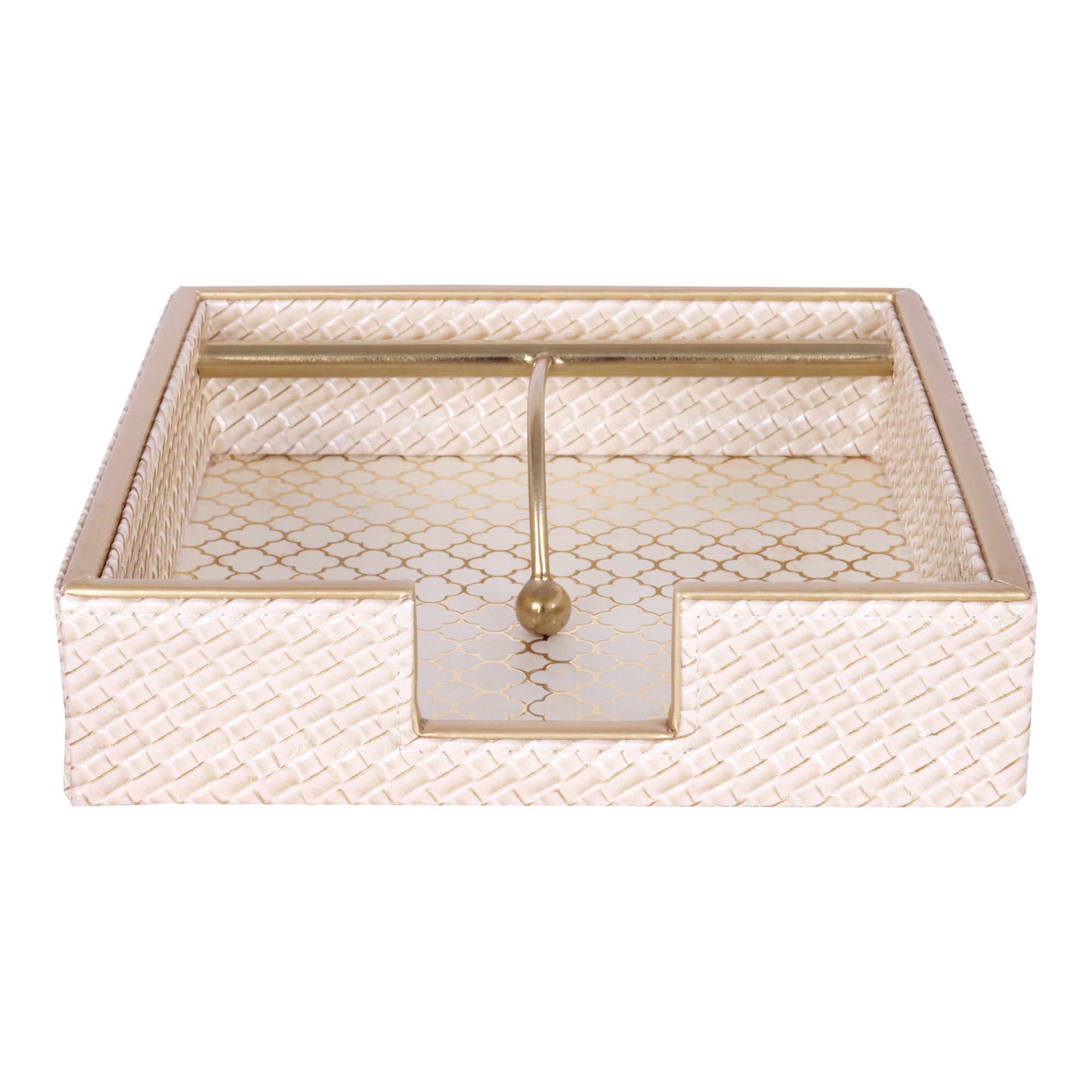HOMIVA Luxury Leatherette Paper Tray – Blush Beige Faux Leatherette Letter Organizer
