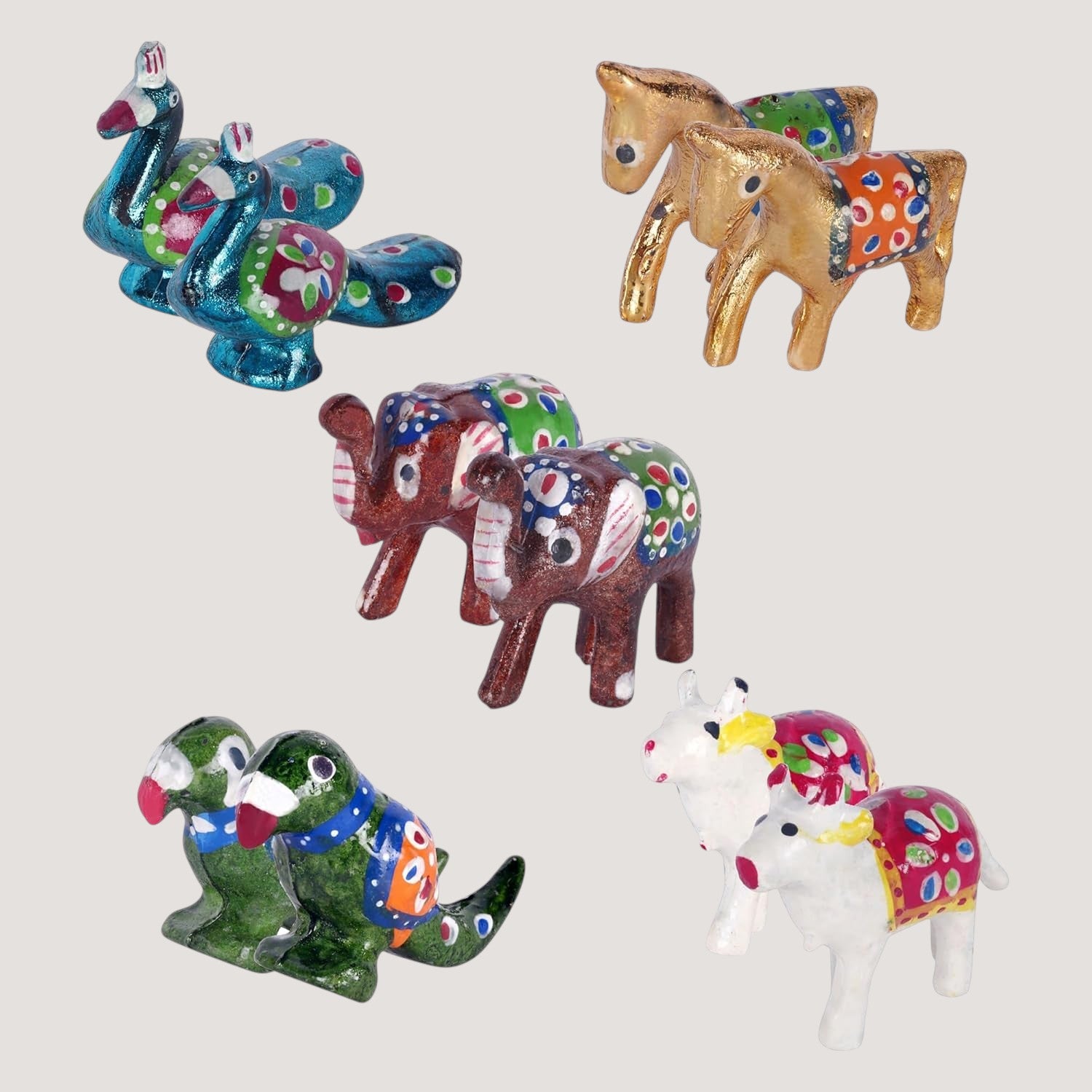 Rajasthani Handicraft Krishna Toys | Beautiful and Vibrant Colors (Set of 10)