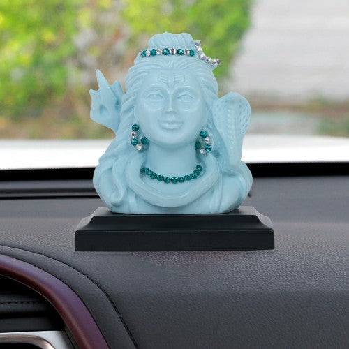 Lord Shree Shiv Ji Blue Idol || Mahadev Idol Car Dashboard, Mandir and Office with Poly Marble