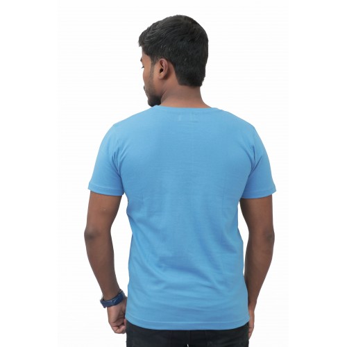 sky blue t shirt round neck