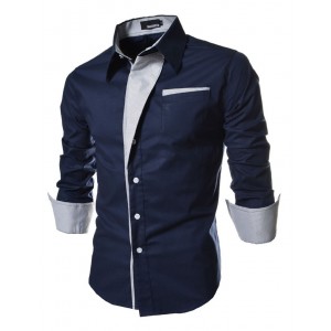 blue party wear shirt