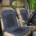 VOILA Wooden Beads Velvet Seat Cover for Car Acupressure Design Universal Size Grey , Pack of 2