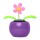 VOILA Solar Dancing Flower Flip Flap Toys for Car Decoration Purple