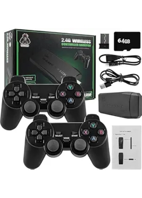 M8 Retro Game Stick - Revisit Classic Games with Built-in 9 Emulators, 20,000+ Games, 4K HDMI Output, and 2.4GHz Wireless Controller for TV Plug and Play