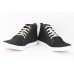 VOILA Men's Balck denim Sneakers high Ankle Shoes ( 6 7 8 9 10) (Black & white)