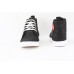 VOILA Men's Balck denim Sneakers high Ankle Shoes ( 6 7 8 9 10) (Black & white)