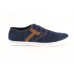 VOILA Men's Navy Blue denim low Ankle Sneakers Shoes ( 6 7 8 9 10) (Black & white)