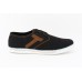 VOILA Men's Balck denim low Ankle Sneakers Shoes ( 6 7 8 9 10) (Black & white)