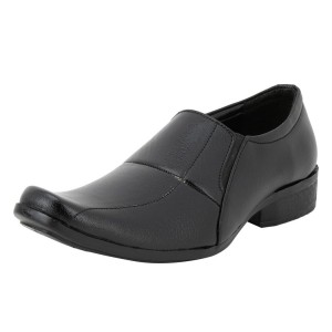 VOILA  Men's Black Leather Formal Shoes ( 6 7 8 9 10) (Black)