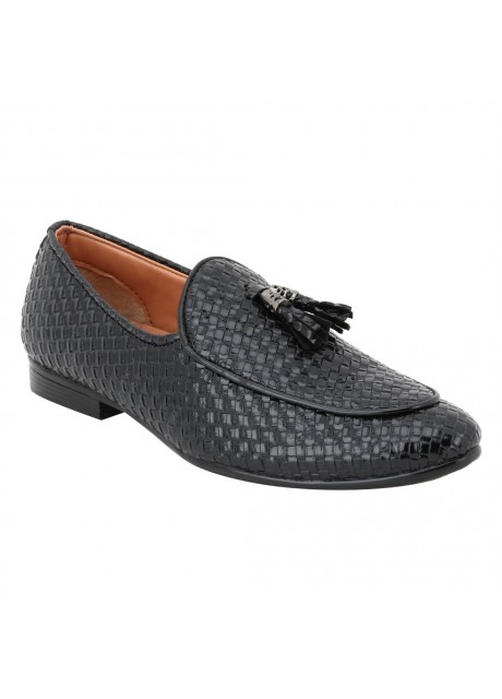 VOILA Men's black Leather Casual Crocodile Pattern formal Shoes  ( 6 7 8 9 10) (Black )